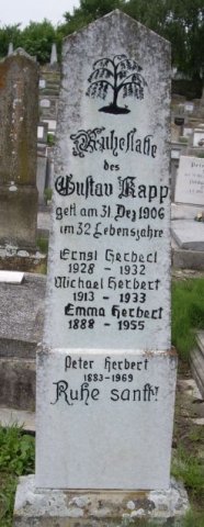 Herbert Peter 1883-1969 Koenig Emma 1888-1955 Grabstein